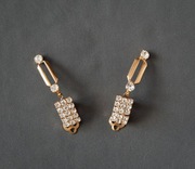 Kolczyki na klips Jablonex z lat 70