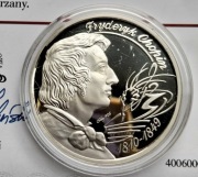 Medal Wielcy Polacy 2010 r Fryderyk Chopin srebro 925