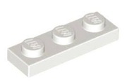 LEGO PŁYTKA 1X3 BIAŁA - 2 SZTUKI