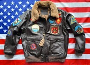 Kurtka pilotka Top Gun L 1986 brązowa skóra naturalna skórzana G-1 