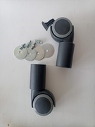 Kółka meblowe srebrne obrotowe z hamulcem do łóżka