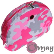 Organizer Obag MOON LIGHT różowy – moro róż szary 2 kieszenie OMAY Handmade