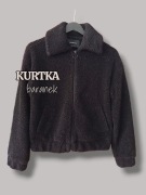 Czarna kurtka futerko baranek