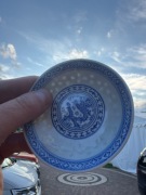 Komplet 5 szt. Chińska Porcelana Ryżowa Jingdezhen Smok Vintage PRL