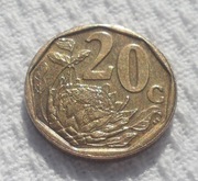 Południowa Afryka RPA 20 centów 2008 iSewula KM# 442 Kwiat Protea królewska