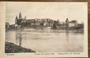Kraków - Wawel od strony Wisły,  1915