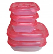 POJEMNIKI NA NA ŻYWNOŚĆ LUNCHBOX PUDEŁKO DO PRZECHOWYWANIA + POKRYWKI 5szt.