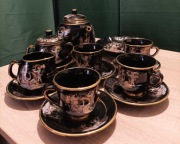 Serwis kawa-herbata grecki 24-karatowy