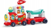 DUMEL ZABAWKA JEŹDZIK PCHACZ POCIĄG 4W1 DŹWIĘKI MELODIE 12M+