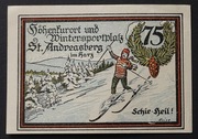 Notgeld Niemcy miasto Sankt Andreasberg 75 Pfennig 1921 brak numeru !!!