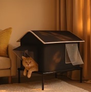 Domek dla kota / psa – buda z podwyższeniem, wodoodporna, całoroczna