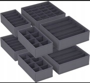 ORGANIZERY DO SZUFLAD NA BIELIZNĘ 8 SZT SONGMICS SZARE SKŁADANE