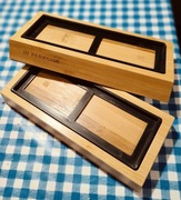 Uchwyt bambusowy na kamień do ostrzenia noży 