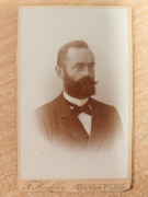 Fotografia F. Hoeffler Davos-Platz Mężczyzna Dr Peters 10 x 6 cm