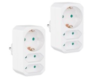 Benon 2x wtyczki złodziejki Białe Adapter do Gniazdka