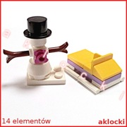 LEGO 3839 3068 3626 3878 85984 33183 93095 98100 4733 BAŁWAN SANKI KAPELUSZ