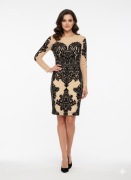 Sukienka z rękawem z siatki S