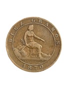 Hiszpania 10 centymów 1870 rok