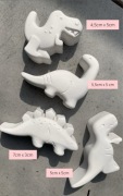4 szt/Figurki gipsowe do malowania dinozaury