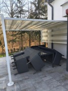 Pergola tarasowa 3x3 m z roletą przesuwną