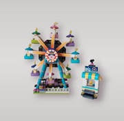 zestaw klocków typu lego, diabelski młyn, karuzela, nowy
