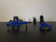 AR-15 / M4 (23.5 cm) + Pistolet Deagle (10.5 cm) - Mechaniczny Model 3D