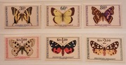 Czechosłowacja1966 Mi 1620-5  owady motyl  seria idealna