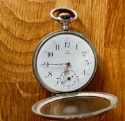 Omega srebrny zegarek kieszonkowy 