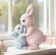 KRÓLICZKI forma silikonowa 12.3*10.3 do odlewów Świec Gipsu Żywic Mydła 