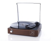 Brązowy Retro Gramofon Elektroniczny