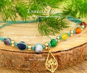 Bransoletka czakralna z kamieni naturalnych talizman Energii Życia handmade
