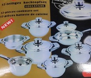 Komplet garnków z pokrywkami termo 12el