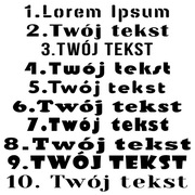 NAKLEJKI na samochód TWÓJ PROJEKT