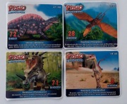 4 naklejki z soku Pysio Dinokolekcja