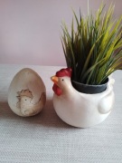 Kurka i jajko ceramiczne