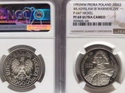 200 TYS.ZŁ Próba NIKIEL 1992 W.III WARNEŃCZYK PÓŁP. NGC PF69 ! PIĘKNA