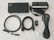 Stacja dokująca Lenovo Thinkpad USB-C kable zasilacz 90W jak nowa 4K UHD 