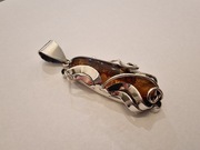 Srebrny wisior z bursztynem próba 925