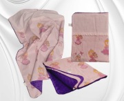 Wyprzedaż dziecięcych! Kocyk minky 70 x 100 różowy granatowy