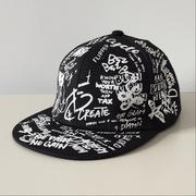 Nowa czapka graffiti – czarno-biała streetwear