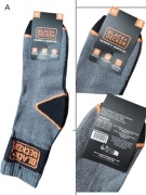 Skarpety robocze BLACK+DECKER 3 pary 39-42 wzmocnione oddychające