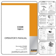 CASE CX36B Mini Excavator Operator's Manual Instrukcja obsługi konserwacji