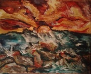 Obraz olejny na płycie malarskiej abstrakcja 