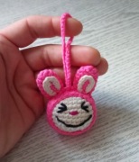 Labubu na szydełku, brelok, zawieszka 