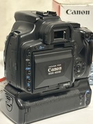 Canon 400D + battery grip+ plecki na wyświetlacz 