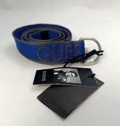 Guess pasek męski parciany granatowy 120 cm logo 