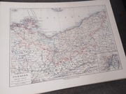 Śląsk, Pomorze, Wielkopolska  reprint map do aranżacji wnętrza 40x30 cm