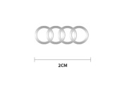 Naklejka Znaczek AUDI Emblemat Kluczyk Pilot lusterka logo 20x7mm NIKIEL