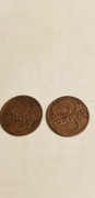 Monety 5 gr z 1936,1937,1938,1939 ,brąz