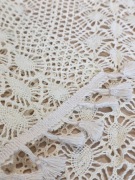 Bieżnik, obrus, 120x33cm, koronkowy, szydełkowy, jasno-kremowy ecru Nowy